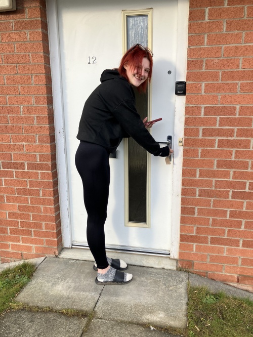 Sophie has the keys to her home